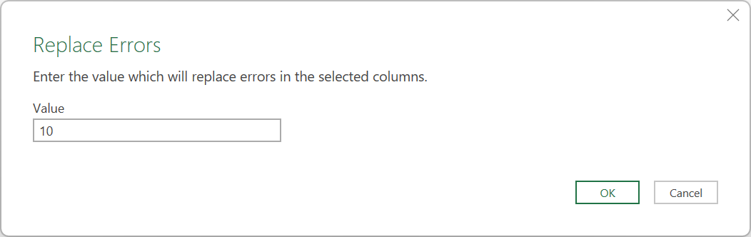 Replace errors dialog box.