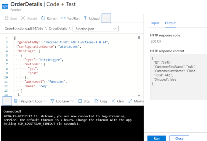Add a new function option page appears.