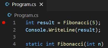Screenshot of the breakpoint ___location in the code.
