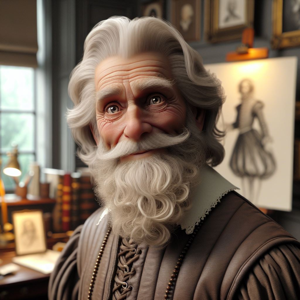 Imagen generada por ia de Leonardo Da Vinci usada en la aplicación complementaria para hablar con personajes históricos.