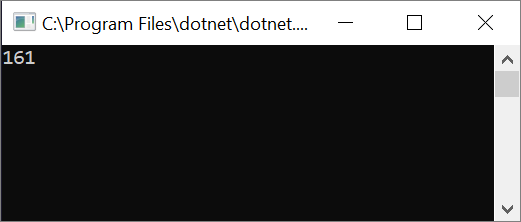Captura de pantalla que muestra una ventana de consola con los resultados de cálculos enteros.