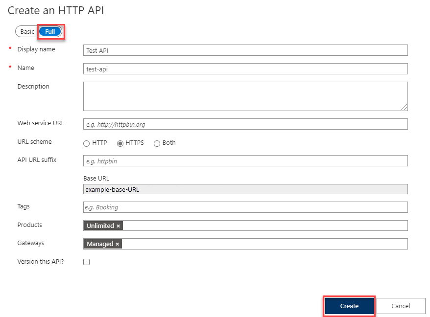 HTTP API を作成する