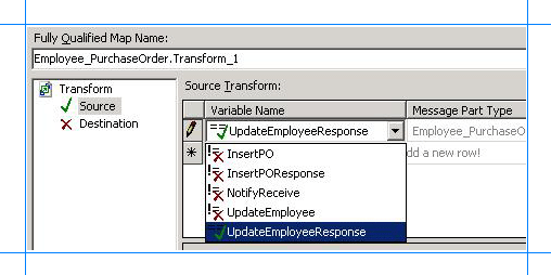 マッピングのためのソース スキーマを選択してください: sql_adap_tut_05_source_map