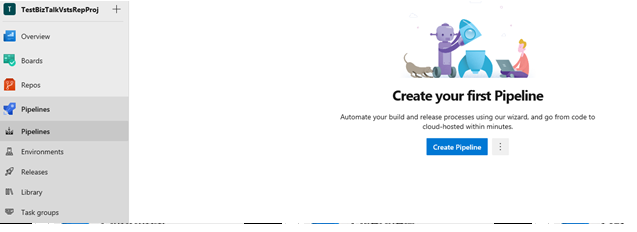 BizTalk Server で新しいパイプライン プロジェクトを作成します。