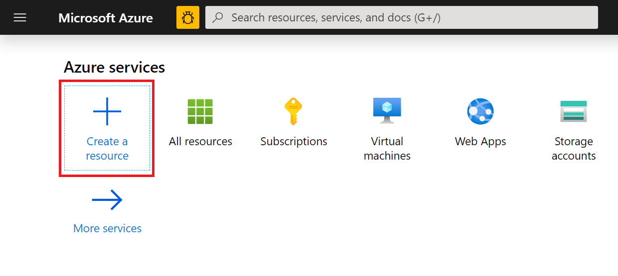 Azure portal で Azure リソースを作成する