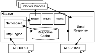IIS 10.0 での要求処理