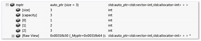 auto_ptr<벡터<int>> ExpandedItem 확장