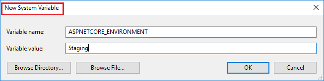 ASPNET Core 环境变量