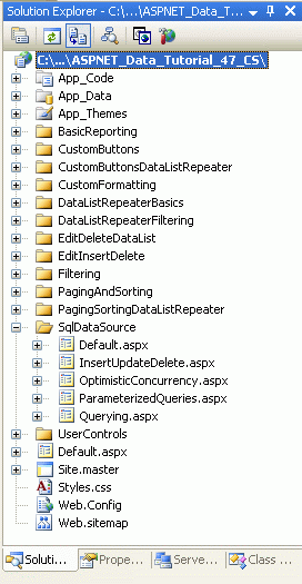 为 SqlDataSource-Related 教程添加 ASP.NET 页