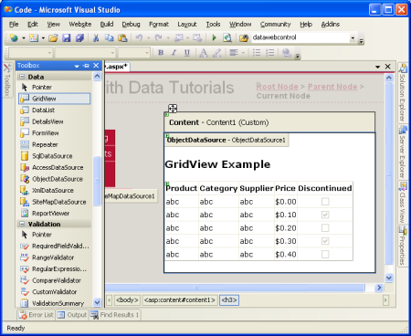 GridView 的 BoundFields 已进行了自定义