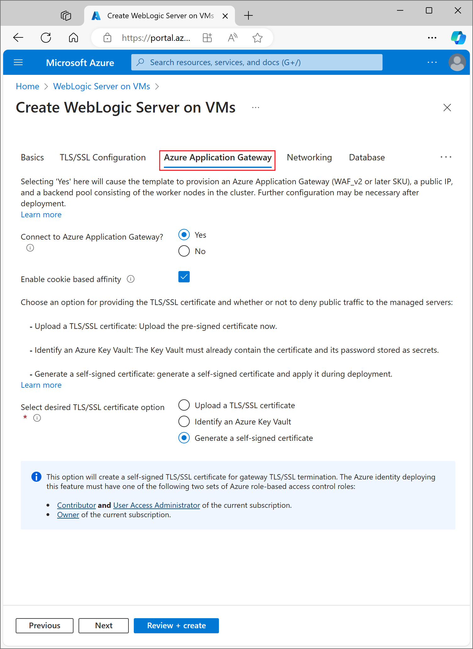 Azure 门户屏幕截图，其中显示了 Azure 应用程序网关。