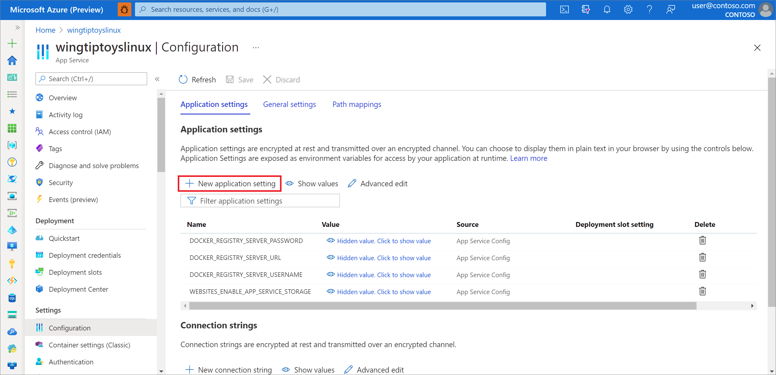 在 Azure 门户中保存自定义端口号