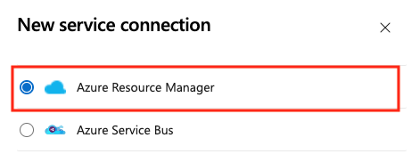显示选择 Azure 资源管理器的屏幕截图。
