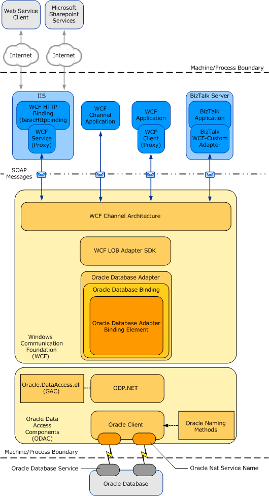 Oracle 数据库适配器体系结构关系图