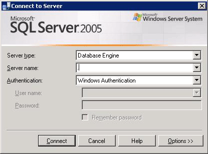 SQL Server 管理登录屏幕