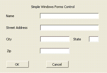 一张显示简单 Windows 窗体控件的屏幕截图。