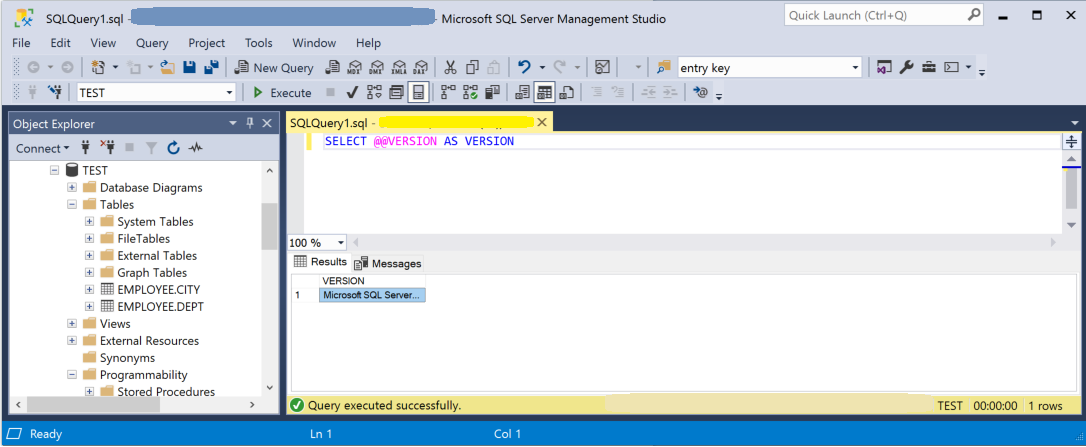 SQL Server Management Server 的屏幕截图。