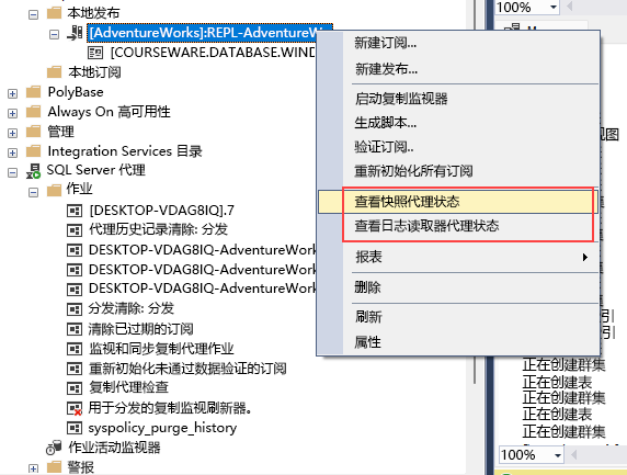 显示如何启动快照代理的屏幕截图。