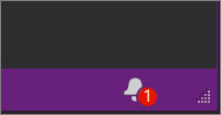 显示 Visual Studio IDE 中的通知图标的屏幕截图。