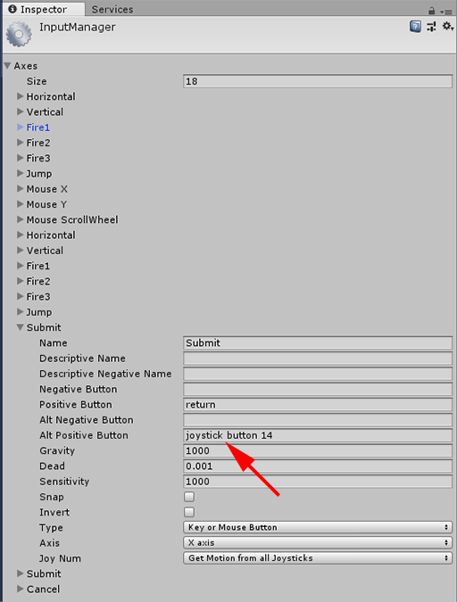 Unity的 InputManager